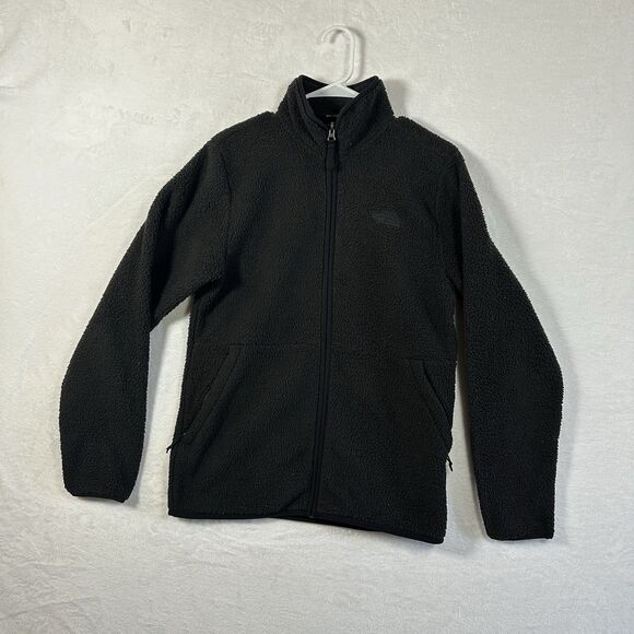 The North Face Sherpa Fleece Zip Up Jacket Men’s Small Full Zip Pockets‎ Black - Picture 1 of 16